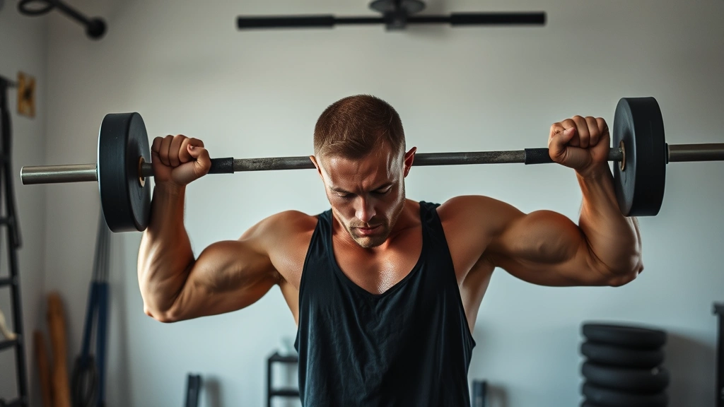 Athlete doing high-rep bodyweight exercises, intense concentration, sweat visible, home gym or minimalist training space