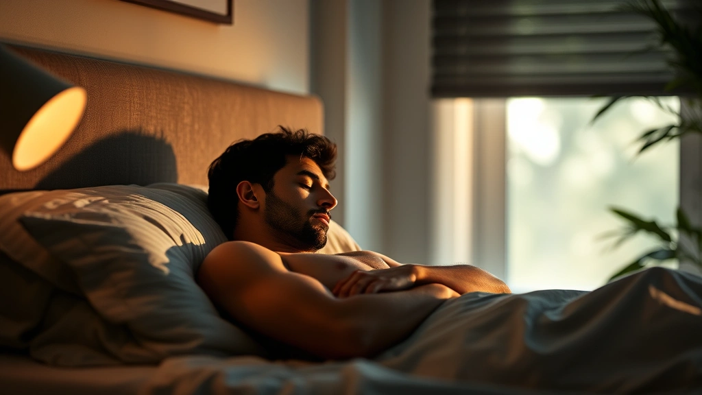 Person sleeping peacefully at night in bed with soft morning light filtering through windows, illustrating the importance of recovery and sleep for muscle growth